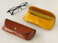高級イタリアンレザーがお洒落！レザーメガネケース　アリゾナ