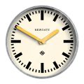 レトロなステーションクロック　Galvanised Wall Clock Yellow Hands　NEW GATEニューゲート 掛け時計　LGWC-YH