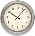 レトロ調でお洒落！ロジャーラッセルRogerLascelles社製　掛け時計　Large Metal Lascelles Clock with a Pewter Finish LM-LASC-PEWTER