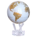 ムーバグローブ　ゆっくりと回り続ける不思議な地球儀 4.5" MOVA GLOBES   MG45WGE　φ１１．４ｃｍ White and Gold