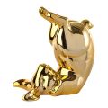 磁器貯金箱　マネーバンク　ウサギ　Gold Bunny Money Box - Playing　PPGBMB-P