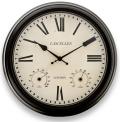 屋内屋外兼用！温湿度計付き掛け時計　ロジャーラッセルRogerLascelles社製 Metal Outdoor Clock  36cm掛け時計　TS-LASC-OD-BRN