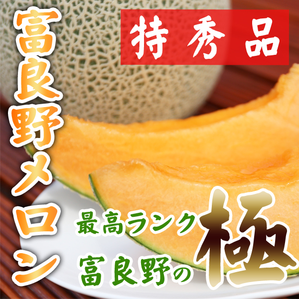 北海道富良野「極」特大玉メロン 特秀品 【産直の為同梱不可】【WEB受付は8/25迄】