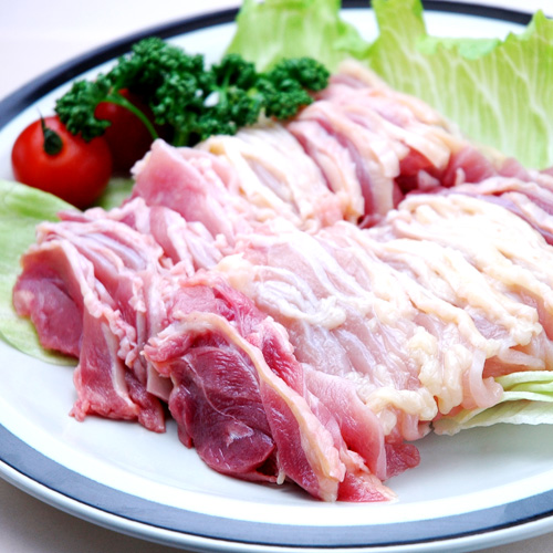 田舎鶏のスライス