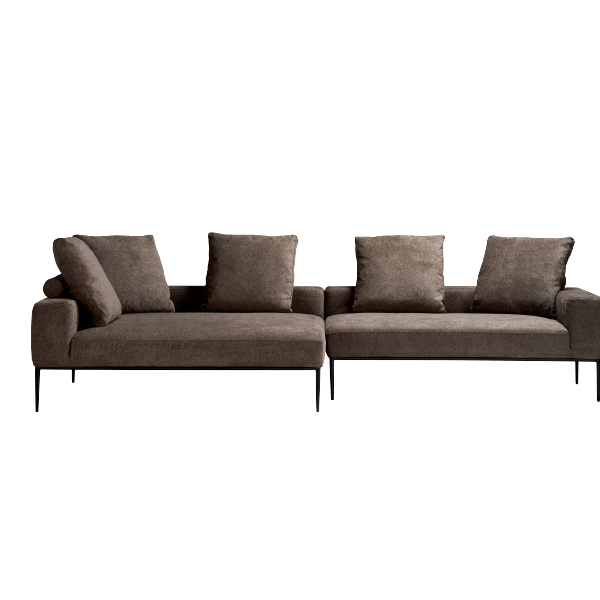 kontinent]スクエアカウチ（向って左）＋2P片肘ソファ（向って右