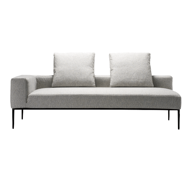 [kontinent] 3P片肘ソファ（向って左）　※ボルスター付クッションS×2set_正面_SN111