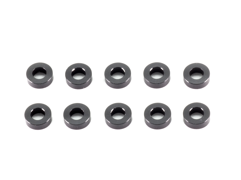 <A006-20> アルミスペーサー3x6x2.0mm（ブラック/10個）