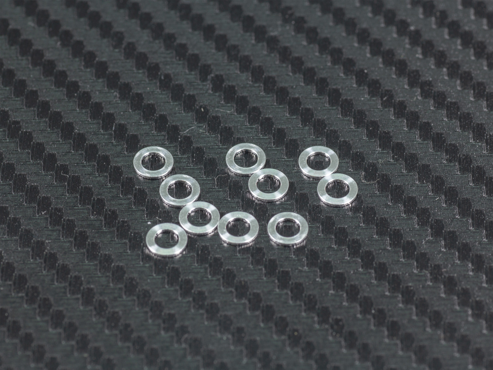 <A73505> アルミスペーサー3x5x0.5mm（シルバー/10個）