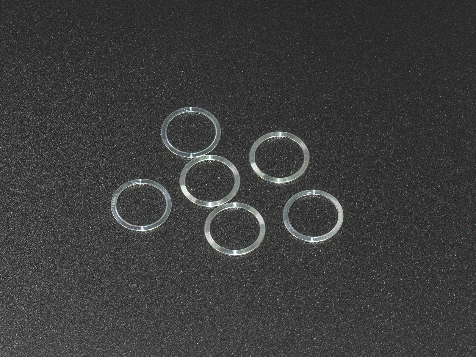 <A781005> アルミスペーサー8x10x0.5mm（シルバー/6個）