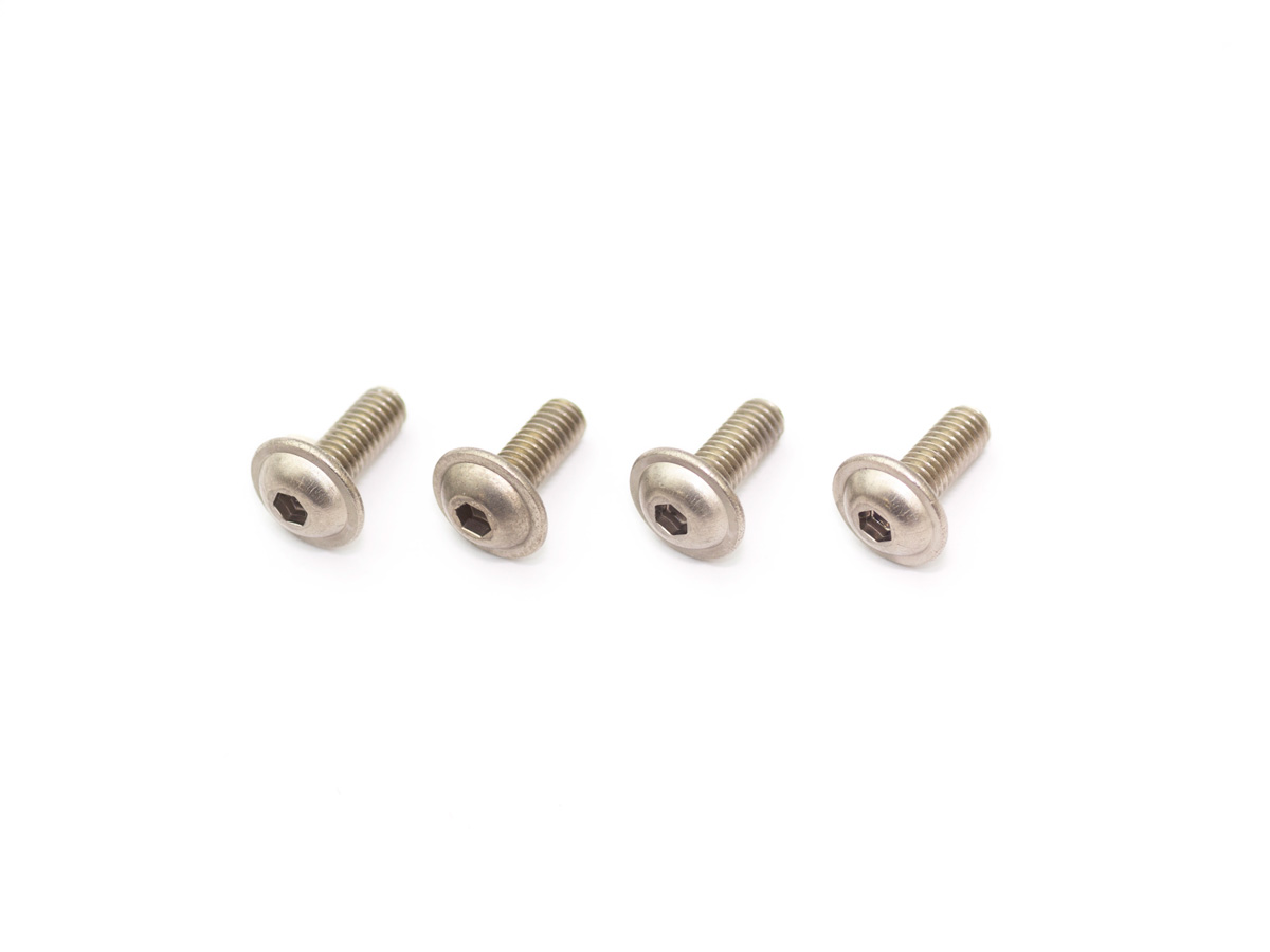 （販売終了）<B01308FT> M3x8mmチタンフランジボタンヘッドスクリュー（4個）