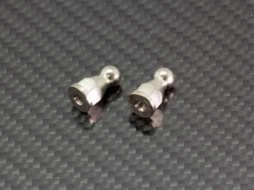 <R0237> ロング座付ボール 5.8mm （アルミ） 2個