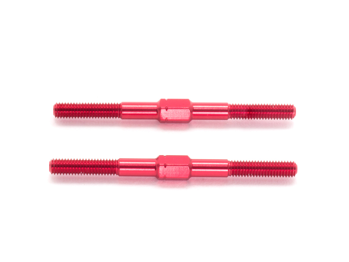<T057> アルミターンバックル M3x42mm（レッド/2本）