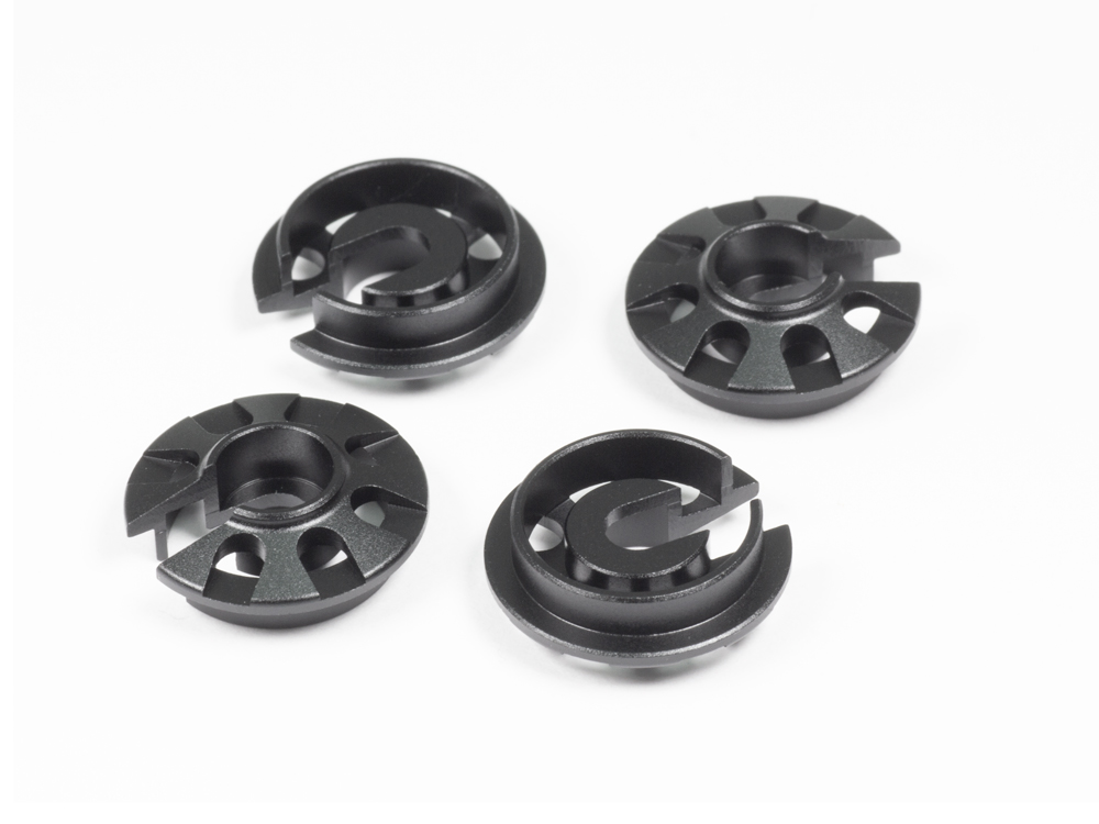 INFINITY ALU SHOCK SPRING RETAINING COLLAR (Black/4pcs)