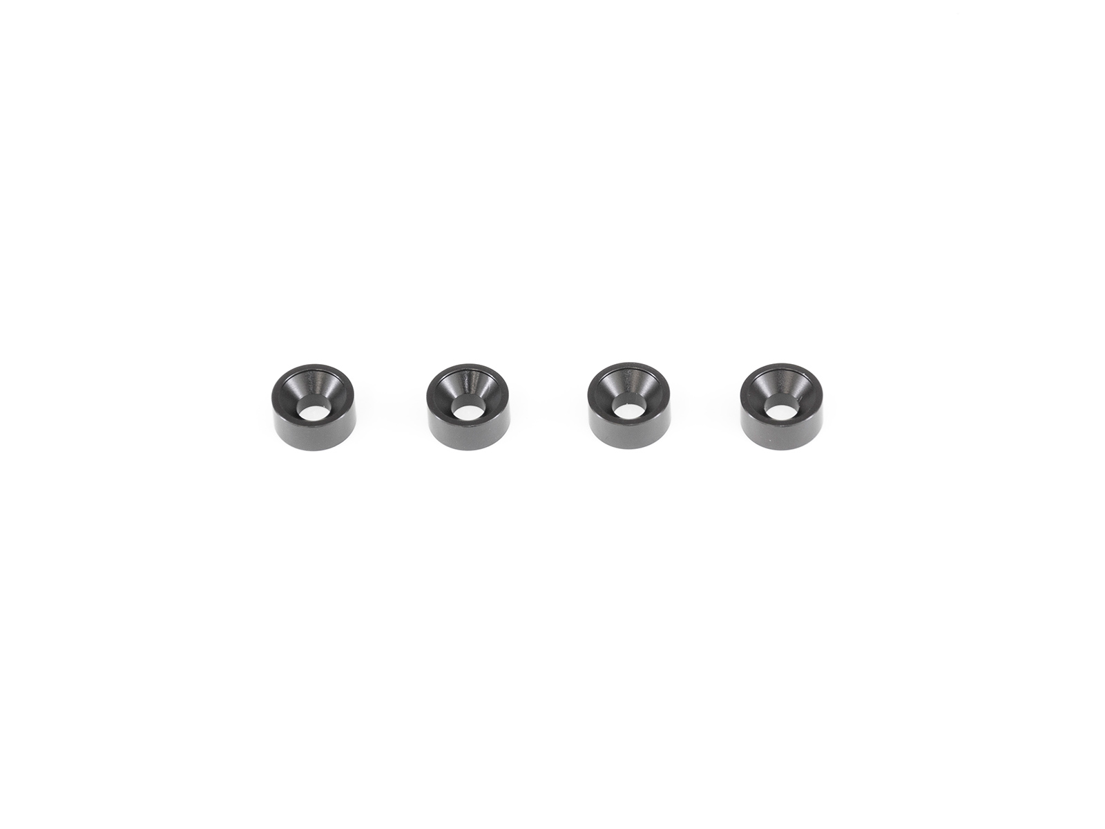 <TS047> アルミコーンワッシャー 3x7.5mm（ブラック/4個）