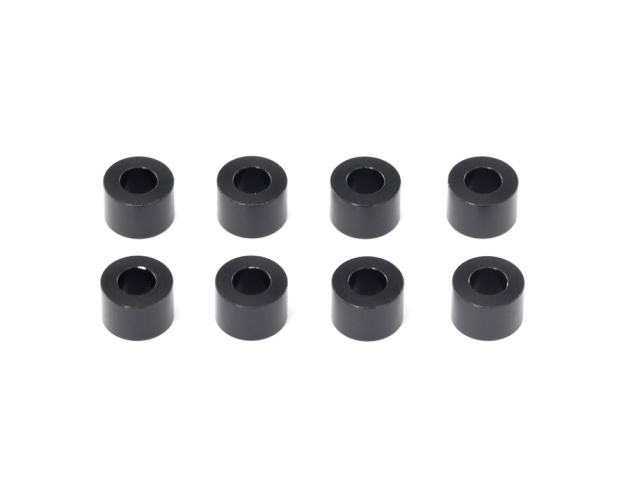 <A006-40> アルミスペーサー3x6x4.0mm（ブラック/8個）
