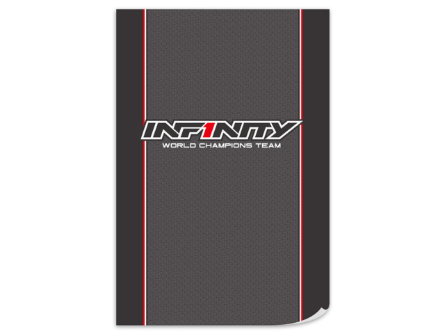 <A0087V> INFINITYチームセッティングボードステッカー（縦向き/290x430mm)