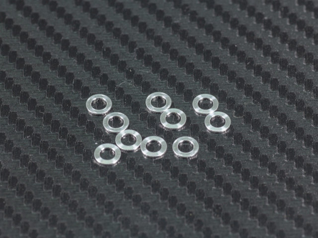 <A73505> アルミスペーサー3x5x0.5mm（シルバー/10個）