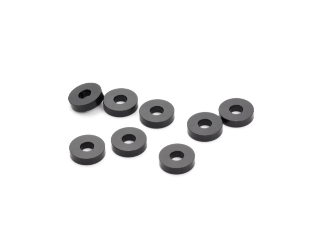 <A73820> アルミスペーサー3x8x2.0mm（ブラック/8個）