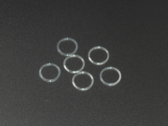 <A781005> アルミスペーサー8x10x0.5mm（シルバー/6個）