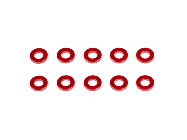 <CM-A005-10> アルミスペーサー3x6x1.0mm（レッド/10個）