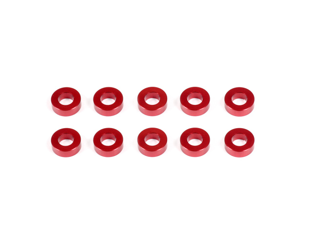 <CM-A005-20> アルミスペーサー3x6x2.0mm（レッド/10個）