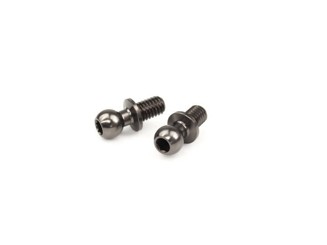 <F006B> アルミボールエンド 4.3x10mm（ガンメタ/2個）
