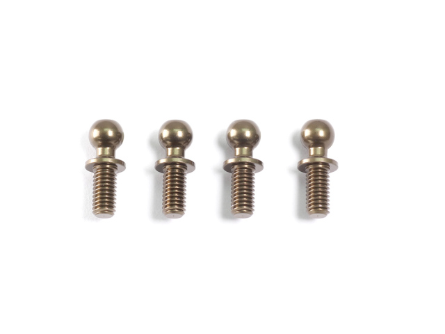 <F007> アルミボールエンド 4.3x11.8mm（4個）