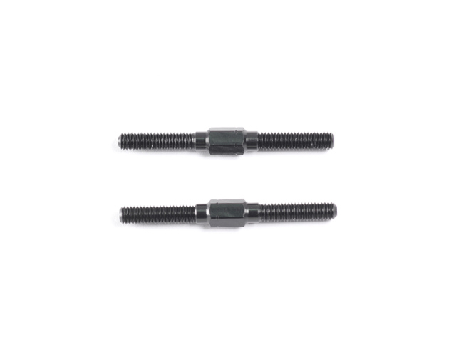 <F019> アルミターンバックル M3x33mm（ブラック/2本）