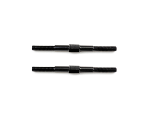 <F082> アルミターンバックル M3x42mm（ブラック/2本）