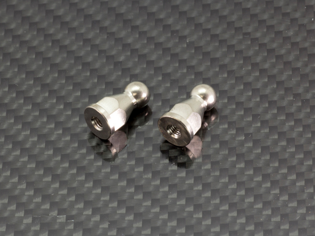 <R0237> ロング座付ボール 5.8mm （アルミ） 2個