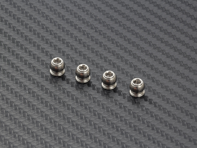<R0332> アルミフランジボール 5.8mm（ショート）4pcs