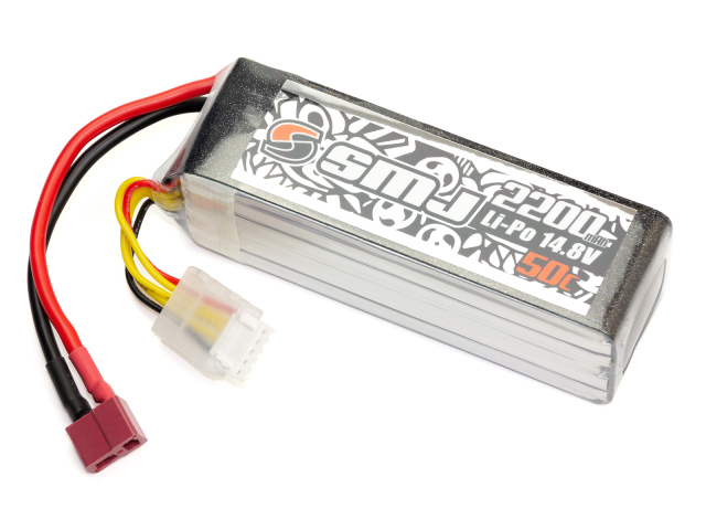 <SMJ1363> スターターボックス対応Li-Poバッテリー 14.8V 2200mAh 50C（T型プラグ）