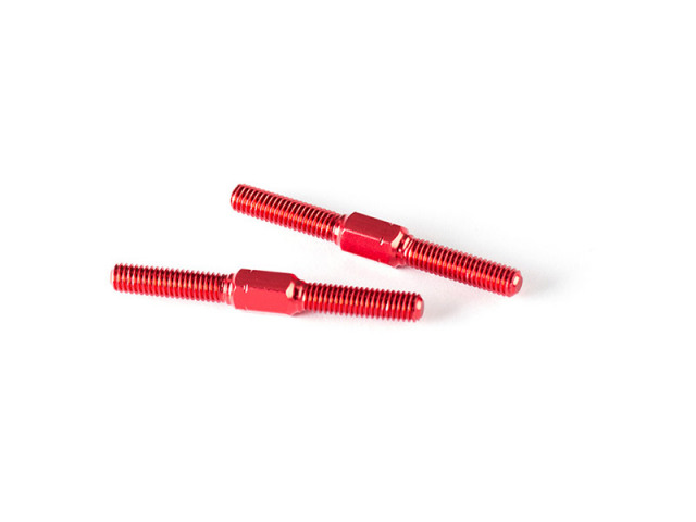 <T118> アルミターンバックル M3x30mm（レッド/2本）