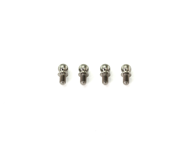 <T158> チタンボールエンド4.9mm ショート（4個