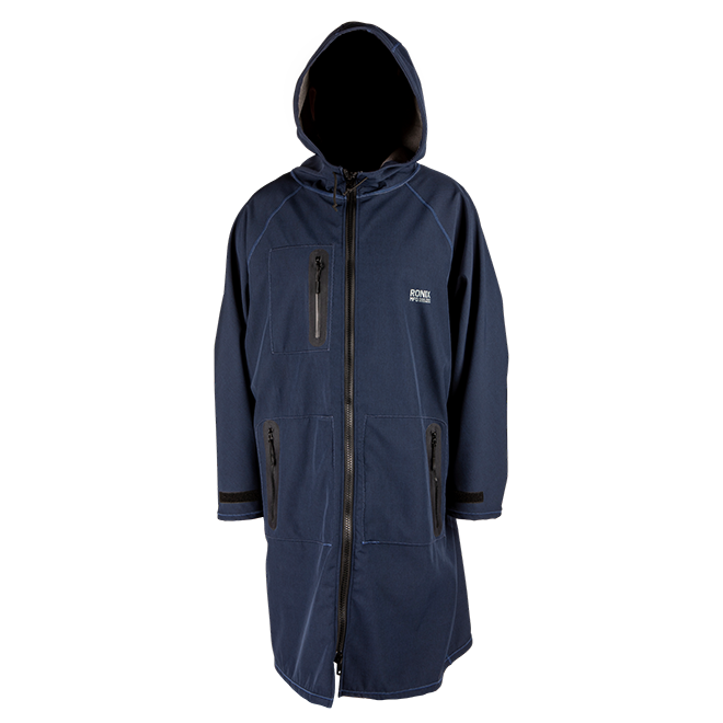 RONIX  Head Honcho Poncho - Wet / Dry Zip Up - Navy Blue / Grey