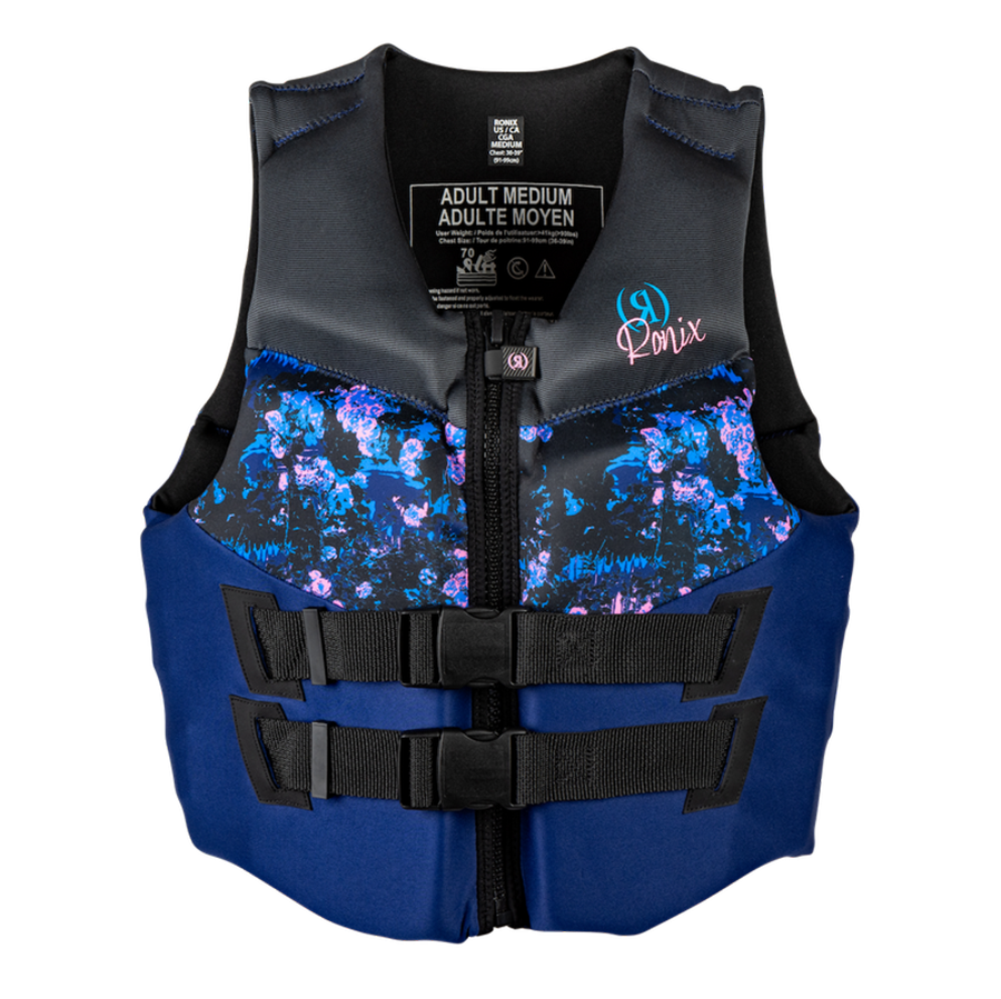 【CGA認証】 RONIX  Daydream - Women's Standard Fit  - L70 - US/CA CGA Life Vest  - Navy/Floral