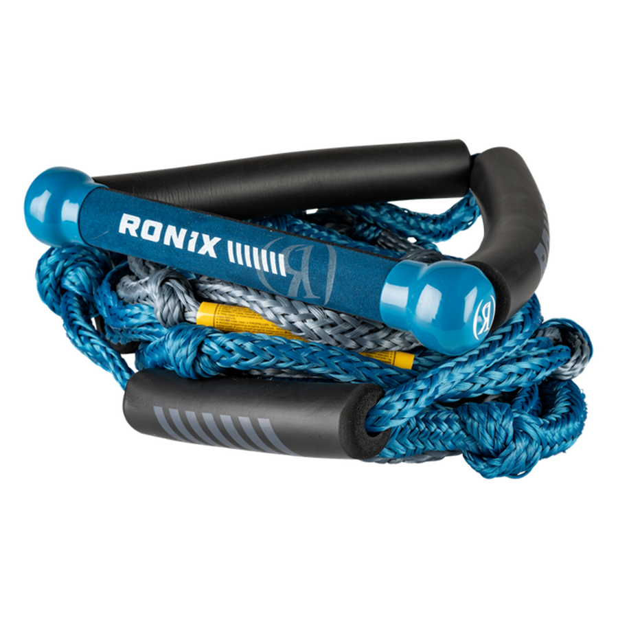RONIX  Bungee Surf Rope w/10 in. Handle Hide Grip - 25ft. 5-Sect. Rope -  SlateBlue