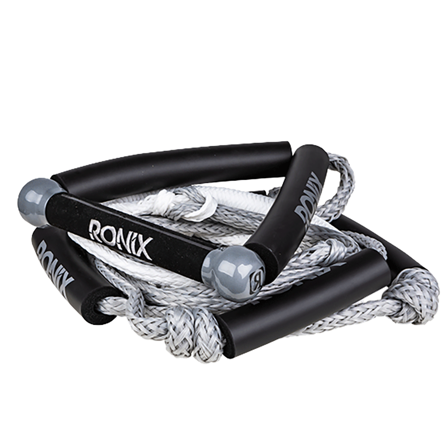RONIX Bungee Surf Rope 10" Hide Grip-25ft 4Sect. Rope Silver