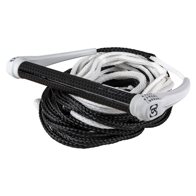 RONIX  727 Combo - Hide Grip 13in. Handle w/ 77.5ft. 10-Sect. Rope - White/Black