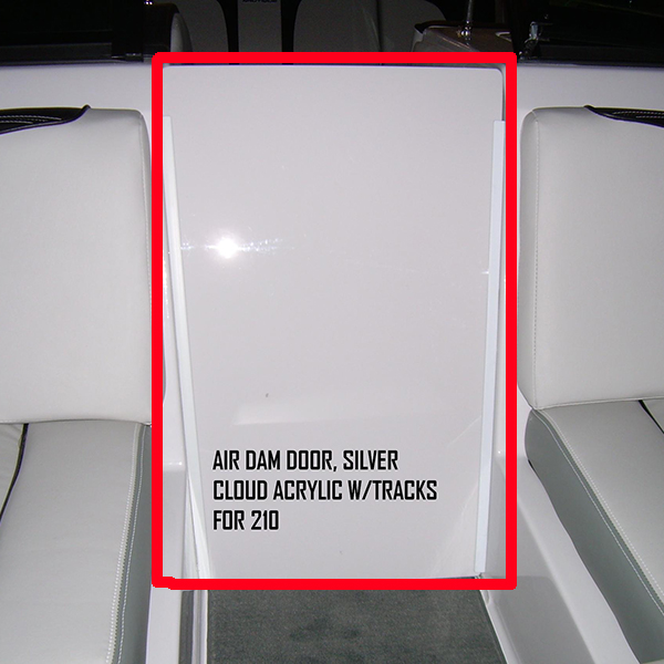 AIR DAM DOOR SILVER CLOUD ACRYLIC W/TRACKS FOR 210
