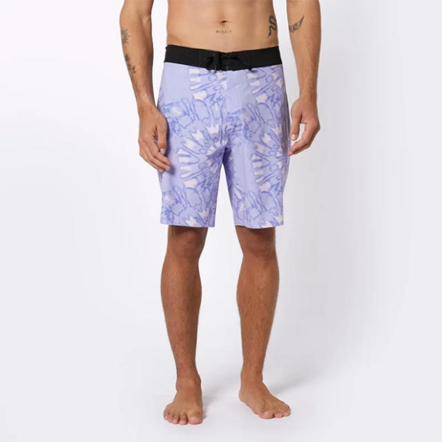 Tie Dye Performance Boardshort  Pastel Lilac