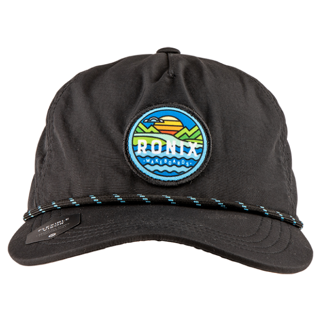Forester - 5 Panel Hat - Black - Adjustable Snap Back