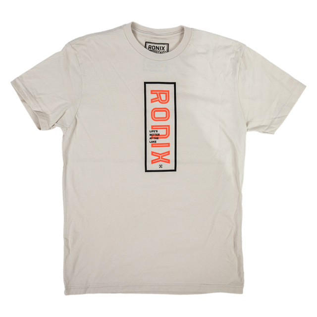 Women's Lake - T-Shirt - Oatmeal / Neon Pink