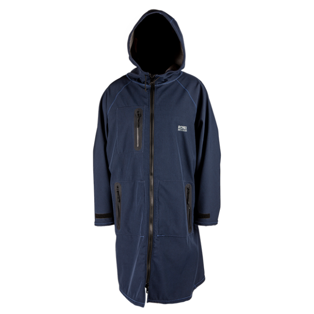 Head Honcho Poncho - Wet / Dry Zip Up - Navy Blue / Grey