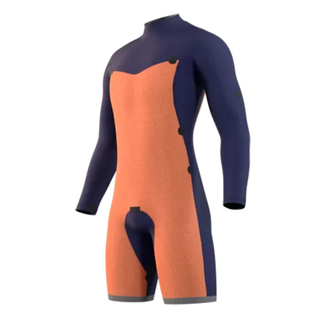 23 STAR WETSUIT Longarm shorty / Double Front-zip