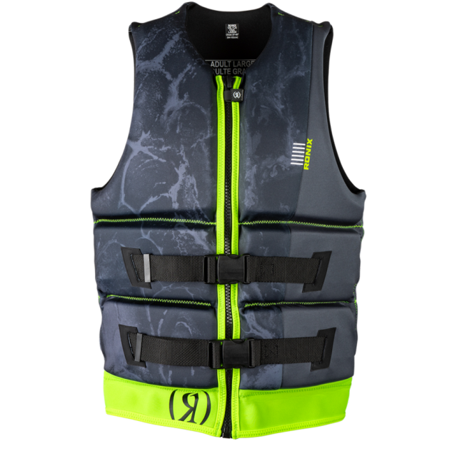 RONIX   Dyno - Yes  - L70 - US/CA CGA Life Vest  - Black/Lime