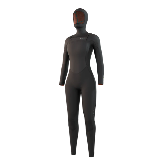 MYSTIC  Gem Hooded Fullsuit 6/4/3mm  Front Zip Women Black