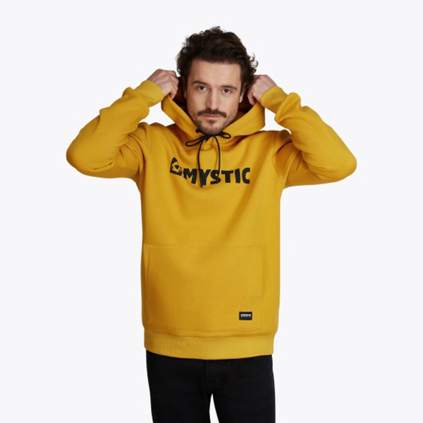 MYSTIC  Brand Hood Sweat Mustard