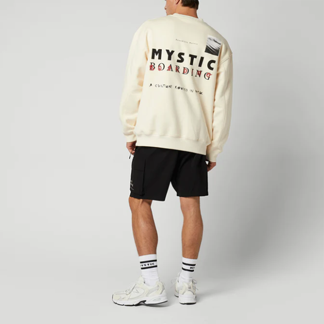 MYSTIC Trace Crew Sweat OffWhite L