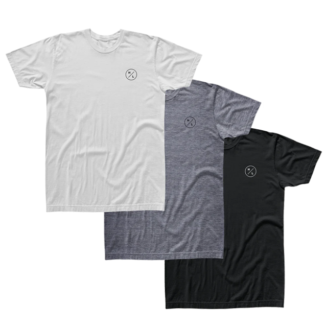 Shop Tee  White / Gray / Black